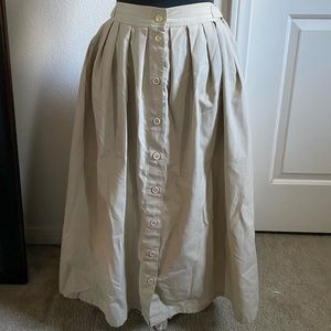 Midi vintage safari khaki skirt size M